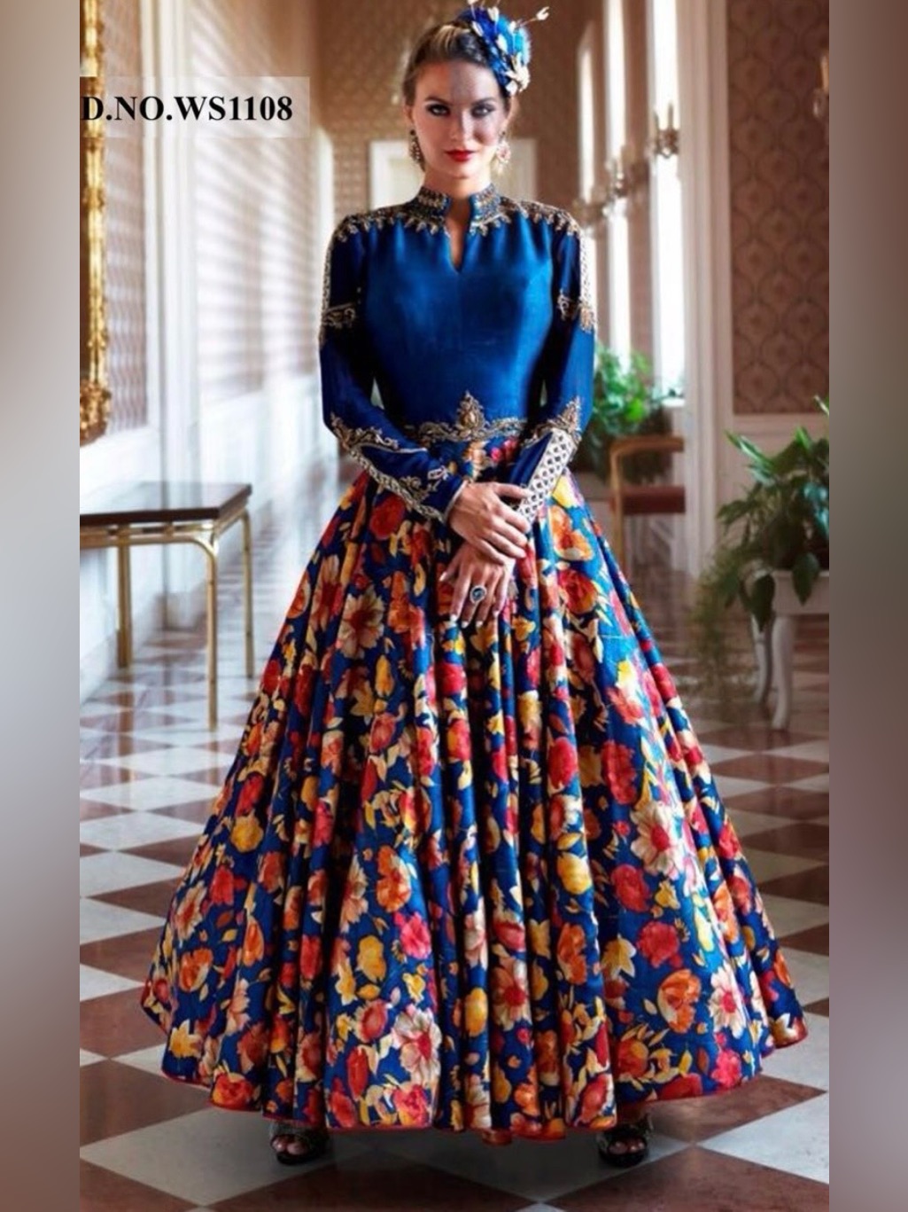 Karishma Beaded Embroidered Floral Dress